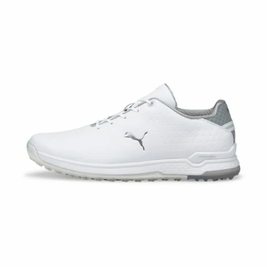 Puma PROADAPT AlphaCat Leather Mens Golf Shoe White/Silver 7 Puma PROADAPT AlphaCat Leather Mens Golf Shoe White/Silver - Image 5