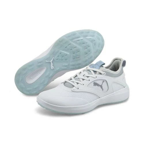 Puma Ignite Malibu Ladies Golf Shoes White/Silver/Blue 3 Puma Ignite Malibu Ladies Golf Shoes White/Silver/Blue