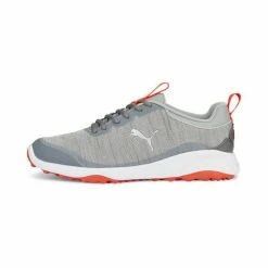 Puma Fusion Pro Mens Golf Shoes Grey/Silver/Red